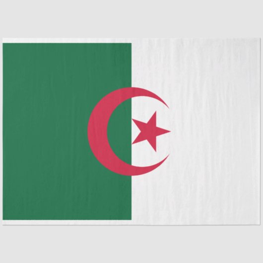 Flagge Algeriens Seidenpapier (Vorderseite)