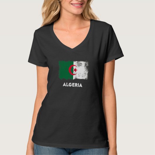 Flagge Algeriens   T-Shirt (Vorderseite)