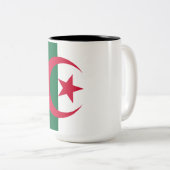 Flagge Algeriens Zweifarbige Tasse (VorderseiteRechts)