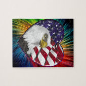Flagge Amerikaner-Eagles n Puzzle (Horizontal)