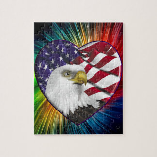 Flagge Amerikaner-Eagles n Puzzle