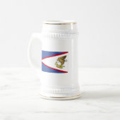 Flagge Amerikanisch-Samoas Bierglas (Vorderseite Links)