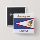 Flagge Amerikanisch-Samoas Button (Vorne & Hinten)
