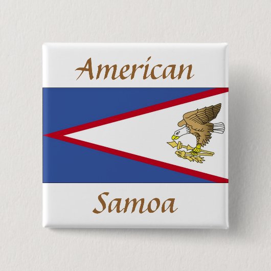 Flagge Amerikanisch-Samoas Button (Vorderseite)