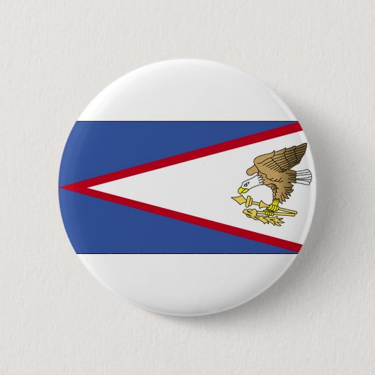 Flagge Amerikanisch-Samoas Button (Vorderseite)