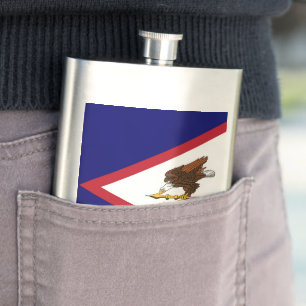 Flagge Amerikanisch-Samoas Flachmann
