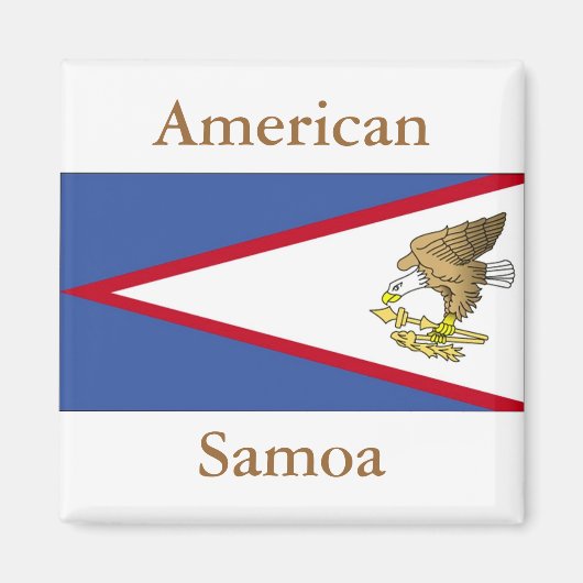 Flagge Amerikanisch-Samoas Magnet (Vorne)