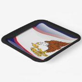 Flagge Amerikanisch-Samoas Pappteller (Gewinkelt)
