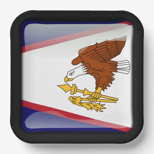 Flagge Amerikanisch-Samoas Pappteller (Vorderseite)