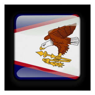 Flagge Amerikanisch-Samoas Poster