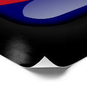 Flagge Amerikanisch-Samoas Poster (Ecke)