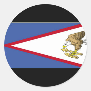 Flagge Amerikanisch-Samoas Runder Aufkleber