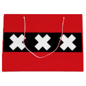 Flagge Amsterdam, Niederlande Große Geschenktüte (Vorderseite)