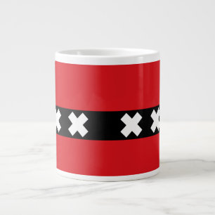 Flagge Amsterdam, Niederlande Jumbo-Tasse