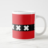 Flagge Amsterdam, Niederlande Jumbo-Tasse (Rechts)