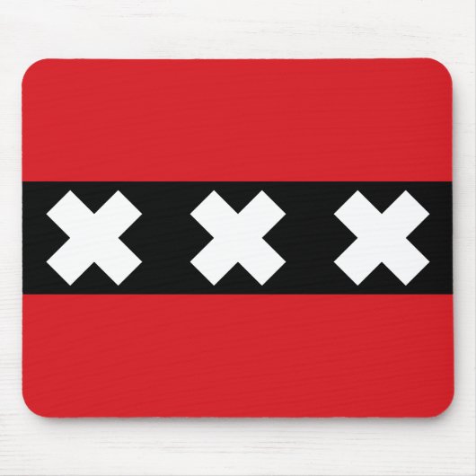 Flagge Amsterdam, Niederlande Mousepad (Vorne)