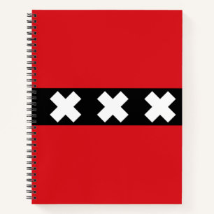 Flagge Amsterdam, Niederlande Notizblock