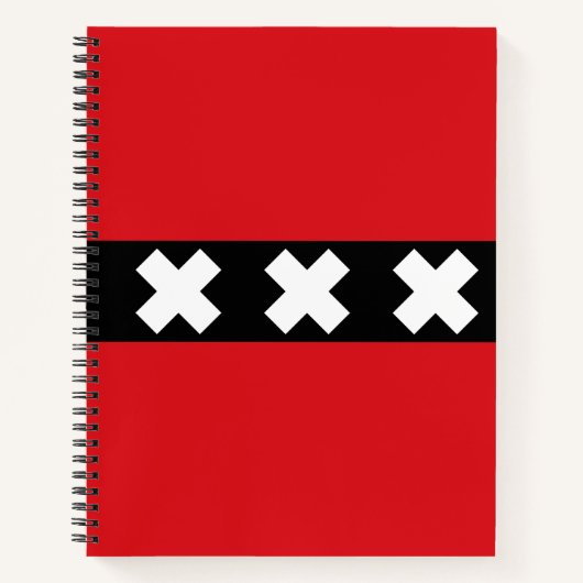 Flagge Amsterdam, Niederlande Notizblock (Vorderseite)