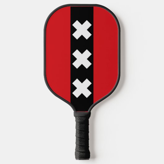Flagge Amsterdam, Niederlande Pickleball Schläger (Vorderseite)