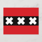 Flagge Amsterdam, Niederlande Postkarte (Vorderseite)