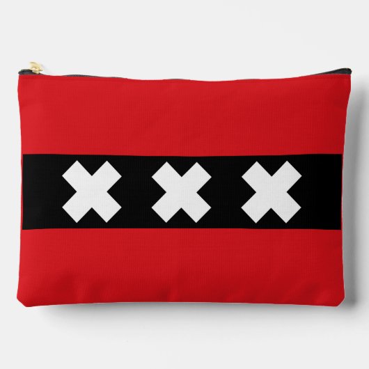 Flagge Amsterdam, Niederlande Zubehörtasche (Vorderseite)