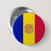 Flagge Andorras Button (Vorne & Hinten)