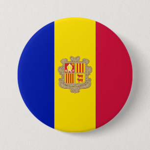 Flagge Andorras Button