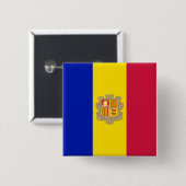 Flagge Andorras Button (Vorne & Hinten)