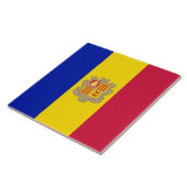 Flagge Andorras Fliese (Seite)