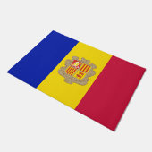 Flagge Andorras Fußmatte (Schrägansicht)