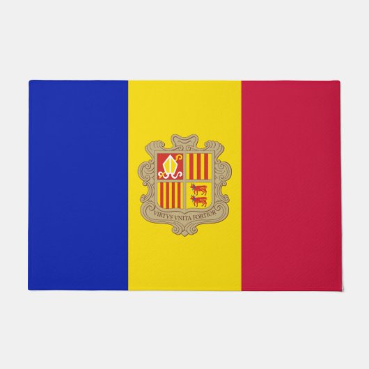 Flagge Andorras Fußmatte (Vorderseite)