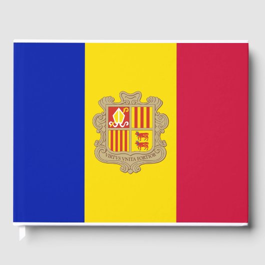 Flagge Andorras Gästebuch (Vorderseite)