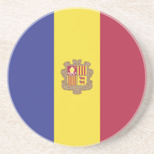 Flagge Andorras Getränkeuntersetzer