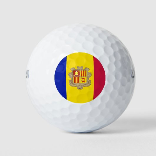 Flagge Andorras Golfball (Vorderseite)