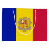 Flagge Andorras Große Geschenktüte (Rückseite)