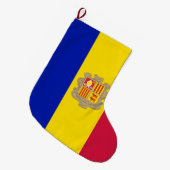Flagge Andorras Großer Weihnachtsstrumpf (Vorderansicht (hängend))