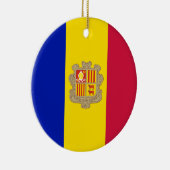 Flagge Andorras Keramik Ornament (Rechts)