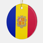 Flagge Andorras Keramik Ornament (Links)
