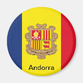 Flagge Andorras Magnet (Vorne)