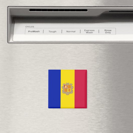 Flagge Andorras Magnet (In Situ (Geschirrspüler))