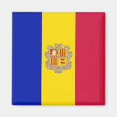 Flagge Andorras Magnet (Vorne)
