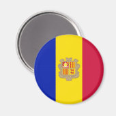 Flagge Andorras Magnet (Vorderseite/Rückseite)