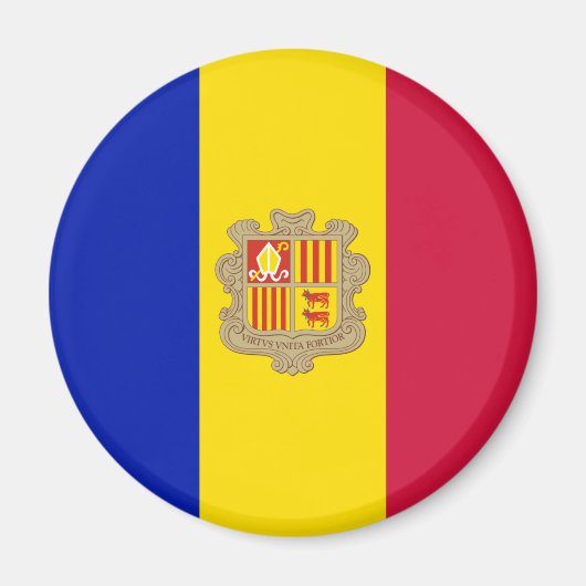 Flagge Andorras Magnet (Vorne)