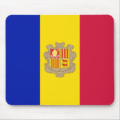 Flagge Andorras Mousepad (Vorne)