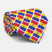 Flagge Andorras Muster Krawatte (Gerollt)