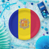 Flagge Andorras Pappteller (Party)