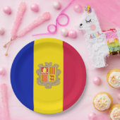 Flagge Andorras Pappteller (Party)