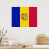 Flagge Andorras Poster (Küche)