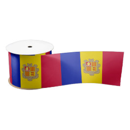 Flagge Andorras Satinband