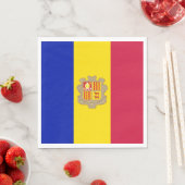 Flagge Andorras Serviette (Beispiel)